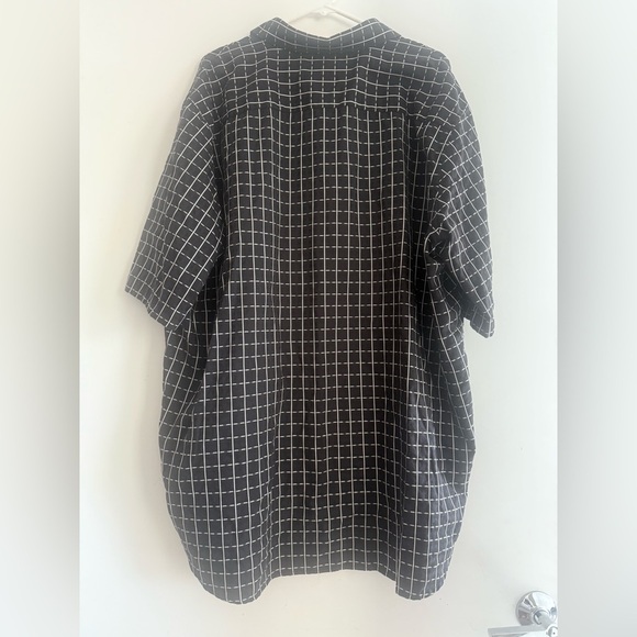Robert Graham Grid Patterned Button Down Short Sleeve Casual Shirt Size 2XLT - Picture 4 of 4